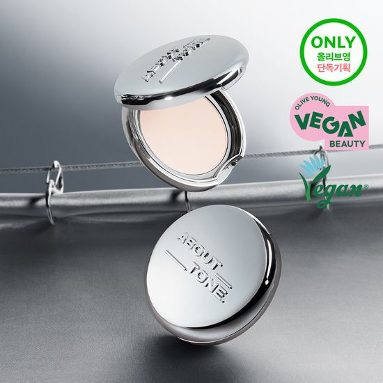 現貨 OliveYoung連線 l About Tone 銀色粉餅1.5 送黑色迷你袋仔