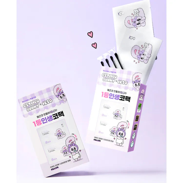現貨 本月優惠! | ilso x Esther Bunny Natural Mild Clear Nose Pack 限定版黑頭貼5片