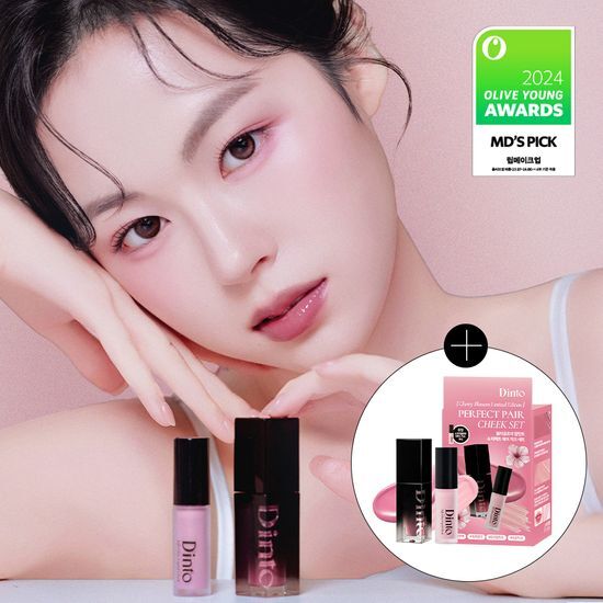 預訂約7-14日 |OliveYoung連線 l Dinto Blur Glow Lip Tint + Mini Glow Cheek Free 水光亮澤唇釉送胭脂液205/219