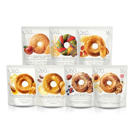 預訂品 | 韓國 Olive Young 熱賣低卡零食! Delight Project Bagel Chip Rainbow Cheese 貝果脆餅乾 🥯彩虹芝士貝果55g