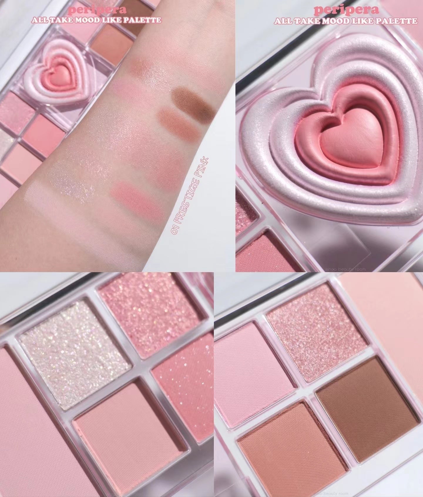 本月優惠! 現貨 l Peripera 綜合美妝胭脂眼影盤💕 All Take Mood Like Palette 01 02