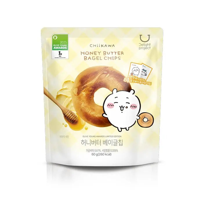 現貨+預訂 OliveYoung連線 l Chiikawa特別版 x Delight Project Bagel Chips 低卡貝果脆餅乾 🥯送隨機貼紙1張