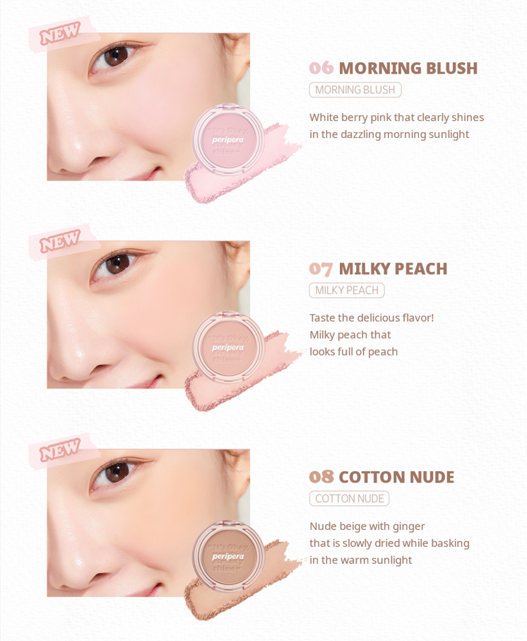 現貨 l 微笑胭脂🌞Peripera Pure Blushed Sunshine Cheek :) 01 06