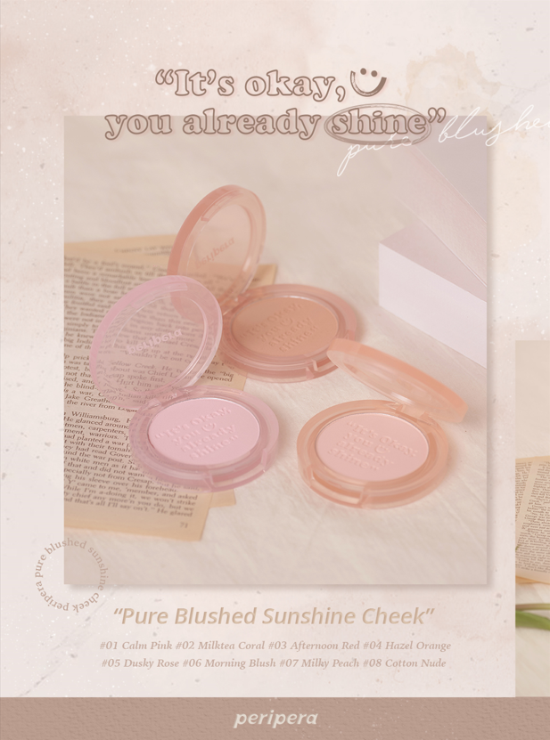 現貨 l 微笑胭脂🌞Peripera Pure Blushed Sunshine Cheek :) 01 06