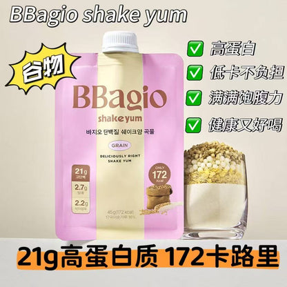 預訂10-14日🔥韓國直送 l BBagio shake yum 高蛋白質奶昔代餐 一袋7包 谷物口味