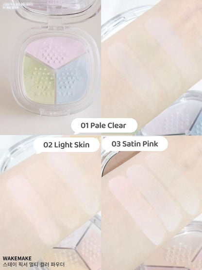 預訂品 | Wakemake Stay Fixer Multi Color Powder 🎨3色修正定妝碎粉