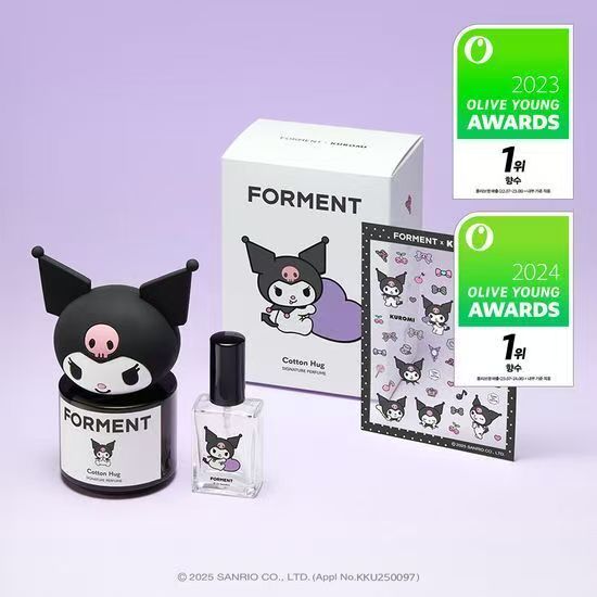 OliveYoung連線 l Forment Signature Perfume Kuromi Edition 50ml+bottle+sticker