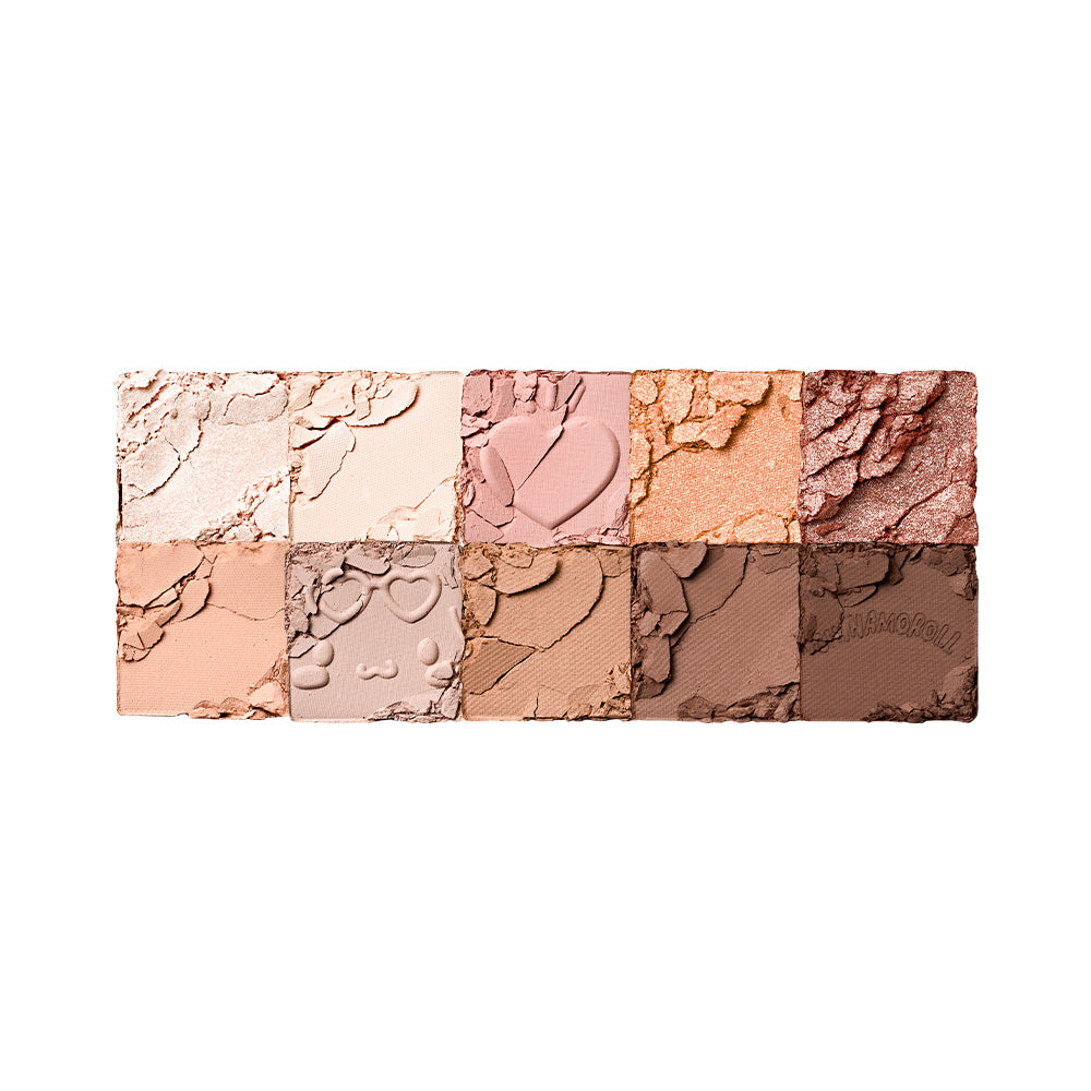 OliveYoung連線 l [Sanrio Characters] Romand Better Than Palette (+Eyeshadow Brush) 14 Toast Tanning Garden
