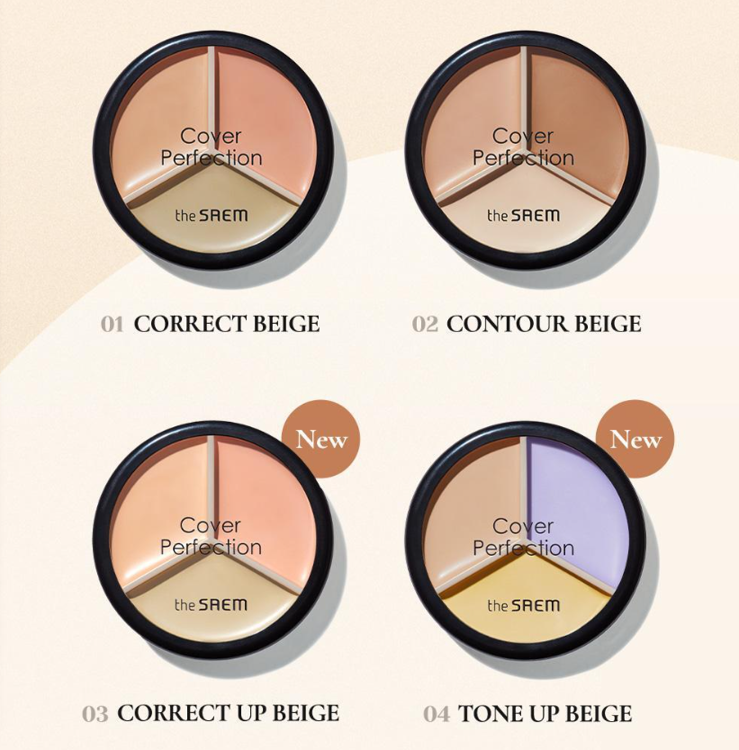 Olive Young 連線 | TheSaem Cover Perfection Triple Pot Concealer 01 02 03 04