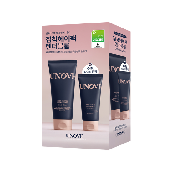 OliveYoung連線 l UNOVE Deep Damage Treatment EX Tender Bloom 207ml + 100ml Free Gift Plan