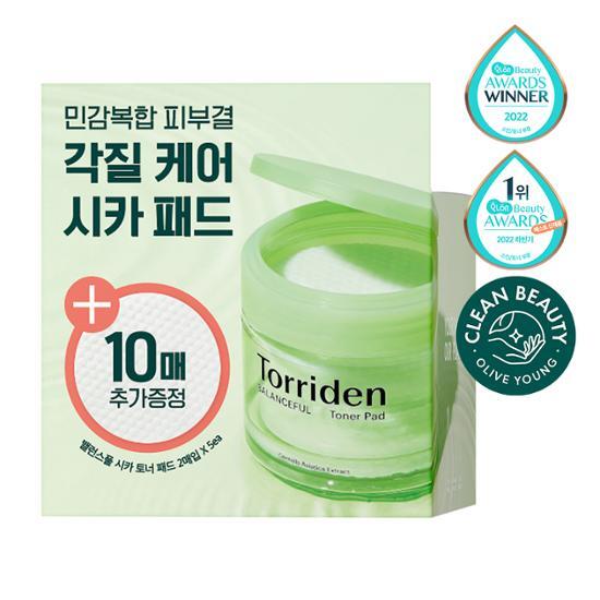 Olive Young 連線 | Torridon Balanced Cica Toner Pad 60 Sheets Plan (+10 Sheets Added)