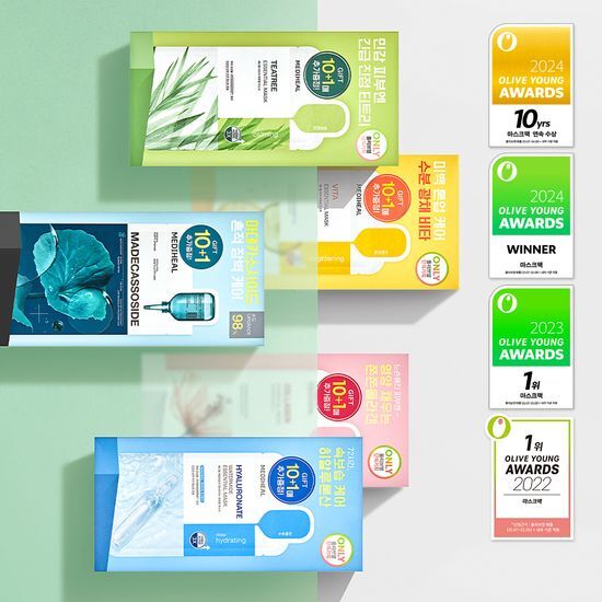 Olive Young 連線 | Mediheal Essential Mask (10+1 sheets)