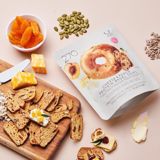 現貨+預訂 | 韓國 Olive Young 熱賣低卡零食! Delight Project Bagel Chip 貝果脆餅乾🥯 莓果櫻桃55g/芝士水蜜桃55g