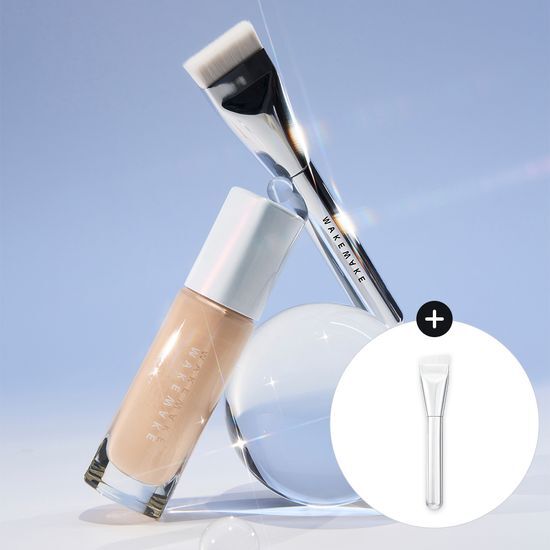OliveYoung連線 l Wakemake Water Glow Coating Foundation + Free Gift Puff Cut Brush