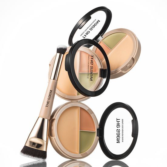 Olive Young 連線 |The Saem Cover Perfection Triple Foundation Balm with Brush