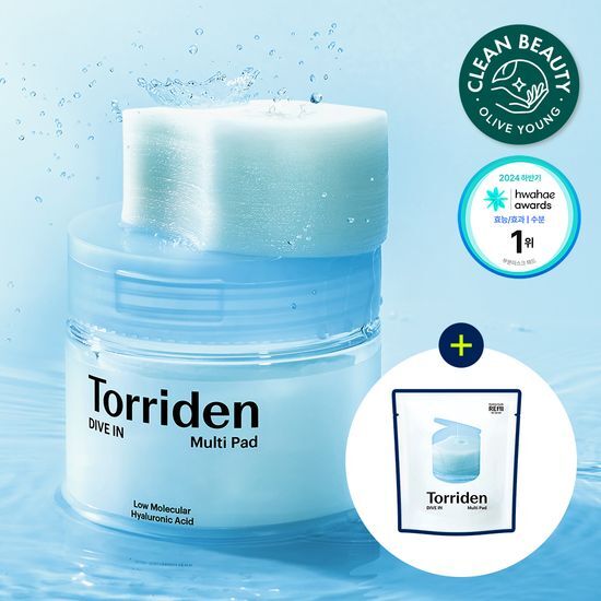 Olive Young 連線 | Torridon Dive-in Low Molecular Hyaluronic Acid Pad 80 Sheets (+80 Sheets Refill Plan)