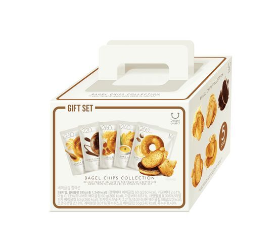 預訂品 | 韓國 Olive Young 熱賣低卡零食! Delight Project 貝果脆餅乾5包禮盒裝
