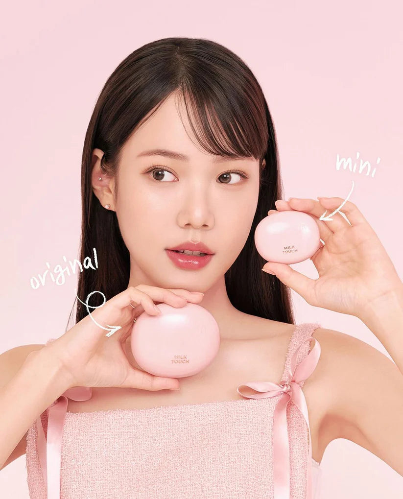 現貨+ 預訂品 | (禮盒裝1+1) Milk Touch 雪媚娘牛奶氣墊粉餅連迷你氣墊 01/02