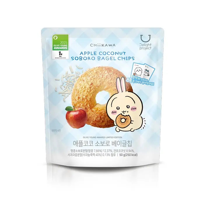 現貨+預訂 OliveYoung連線 l Chiikawa特別版 x Delight Project Bagel Chips 低卡貝果脆餅乾 🥯送隨機貼紙1張