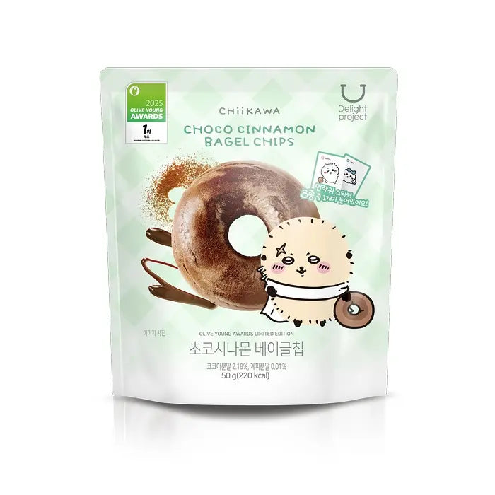 現貨+預訂 OliveYoung連線 l Chiikawa特別版 x Delight Project Bagel Chips 低卡貝果脆餅乾 🥯送隨機貼紙1張