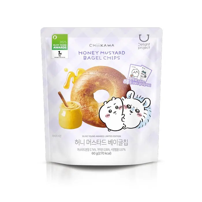 現貨+預訂 OliveYoung連線 l Chiikawa特別版 x Delight Project Bagel Chips 低卡貝果脆餅乾 🥯送隨機貼紙1張