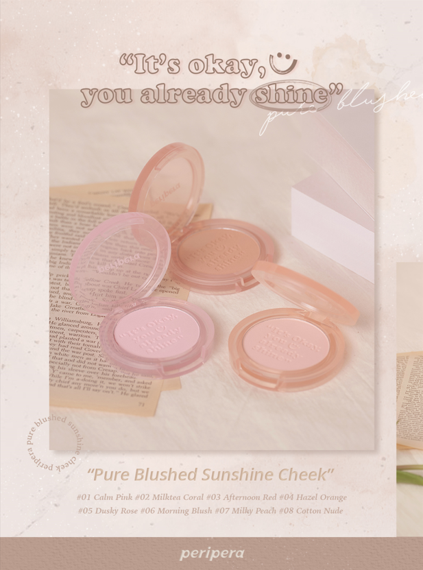 現貨 l 微笑胭脂🌞Peripera Pure Blushed Sunshine Cheek :) 01 05 06